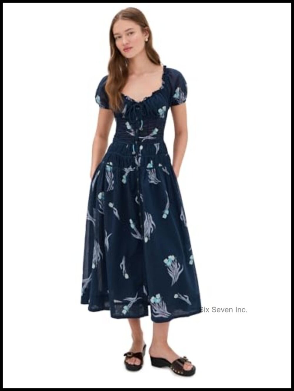 Free People Complete Me Midi Fit & Flare Voile Dress